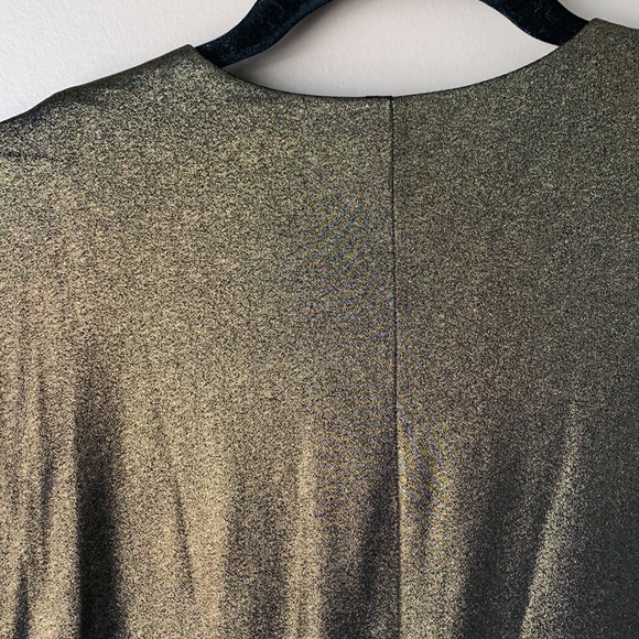 NWT Trina Turk gold metallic gossip dress sz xs - Picture 8 of 10